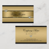 Zwart en gouden textuur visitekaartje (Voorkant / Achterkant)