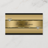 Zwart en gouden textuur visitekaartje (Voorkant)