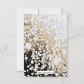 Zwart en Gouden Trouw RSVP Kaart (Achterkant)