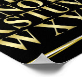 Zwart en gouden verhaal met alfabet poster (Hoek)