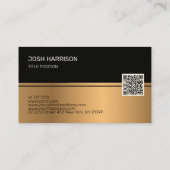 Zwart en gouden Visitekaartje (Achterkant)