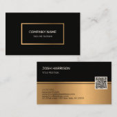 Zwart en gouden Visitekaartje (Voorkant / Achterkant)
