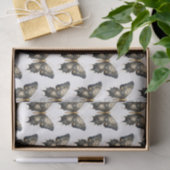 Zwart en Gouden Vlinder Wit Patroon Halloween Tissuepapier (Geschenk)