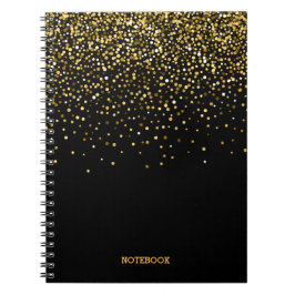 Zwart en goudfaux Glitter Dust Notitieboek