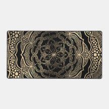 Zwart en goudFloral Mandala prachtig stijlvolle af