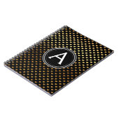 Zwart en goudfolie Monogram Hart Notitieboek (Linkerzijde)