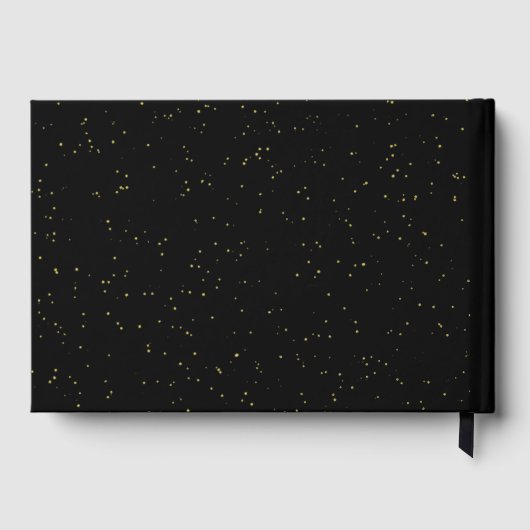 Zwart en goudfolie tot de dood ons scheidt gastenboek (Achterkant)