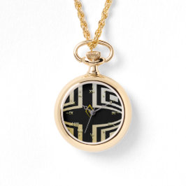Zwart en goudgeo horloge
