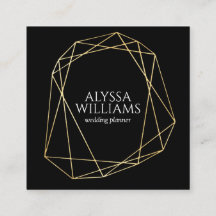 Zwart en goudgeometrisch Lijst Elegant Modern Luxe