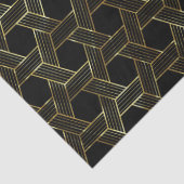 Zwart en goudgeometrisch patroon tissuepapier (Detail)