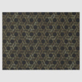 Zwart en goudgeometrisch patroon tissuepapier (Voorkant)