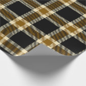 Zwart en goudgif cadeaupapier (Hoek)