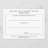 Zwart en goudglamour en Beauty-cadeaubon (Achterkant)