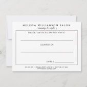 Zwart en goudglamour en Beauty-cadeaubon (Achterkant)