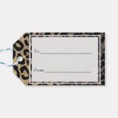 Zwart en goudglitter cadeaulabel (Achterkant Horizontaal)