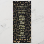 Zwart en goudglitter programmakaart (Achterkant)