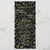 Zwart en goudglitter programmakaart (Voorkant)