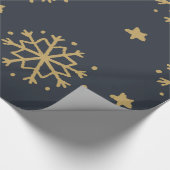 Zwart en goudhandschilderpapier cadeaupapier (Hoek)