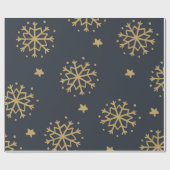 Zwart en goudhandschilderpapier cadeaupapier (Vlak)