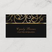 Zwart en goudhedendaags Visitekaartje (Voorkant)