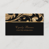 Zwart en goudhedendaags Visitekaartje (Voorkant)