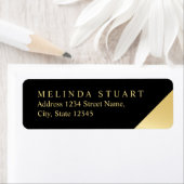 Zwart en goudhoudend elegant etiket (Insitu)