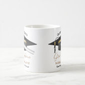 Zwart en goudhoudend Pet Afstuderen 2022 Koffiemok (Center)