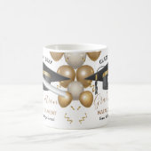 Zwart en goudhoudend Pet Afstuderen 2022 Koffiemok (Center)