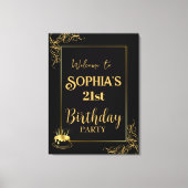 Zwart en goudhoudend schilderschilderij - Afdruk Canvas Afdruk (Voorkant)