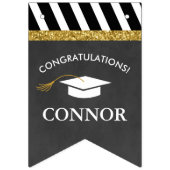 Zwart en goudkleurig Afstuderen van 2023 jongens F Vlaggetjes (Tweede vlag)