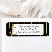 Zwart en goudkleurig hooggewaardeerd anker etiket (Insitu)