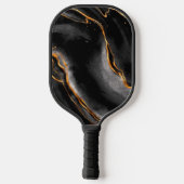Zwart en goudkleurig monogram -  naam pickleball paddle (Achterkant)