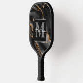 Zwart en goudkleurig monogram -  naam pickleball paddle (Links)