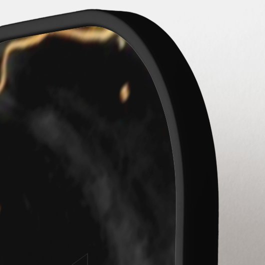 Zwart en goudkleurig monogram - naam pickleball paddle (Links Detail)