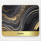 Zwart en goudkleurig muismat (Voorkant)