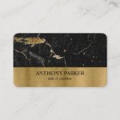 Zwart en goudkleurig visitekaartje (Voorkant)