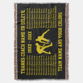 Zwart en goudkleurige Coach-cadeautjes, alle spele Deken (Voorkant Verticaal)