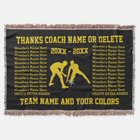 Zwart en goudkleurige Coach-cadeautjes, alle spele Deken (Voorkant)