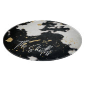 Zwart en goudKoeienhuid Snijplank (Hoek)