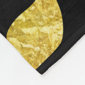 Zwart en goudlak naadloos patroon fleece deken (Hoek)