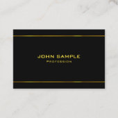 Zwart en goudlampjes met een fashionable glam Mode Visitekaartje (Voorkant)