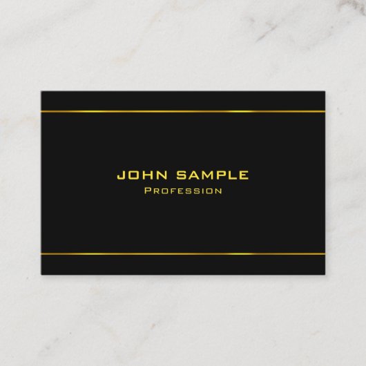 Zwart en goudlampjes met een fashionable glam Mode Visitekaartje (Voorkant)