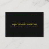 Zwart en goudlampjes met een fashionable glam Mode Visitekaartje (Achterkant)
