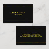 Zwart en goudlampjes met een fashionable glam Mode Visitekaartje (Voorkant / Achterkant)