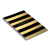 Zwart en goudlaptop op maat notitieboek (Rechterzijde)