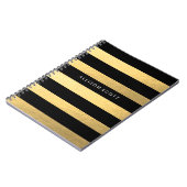 Zwart en goudlaptop op maat notitieboek (Linkerzijde)