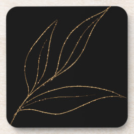 Zwart en goudlegant bier onderzetter