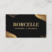 Zwart en goudlegant visitekaartje (Achterkant)