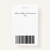 Zwart en goudmarmer, eenvoudige minimale professio badge (Achterkant)