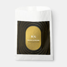 Zwart en goudmatig minimalistisch pleisterhuwelijk